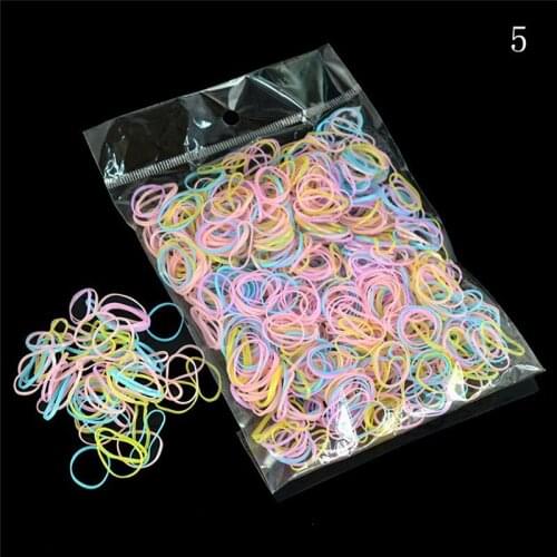 1000pcs/pack Disposable Simple And Comfortable Transparent Rubber Hair Band Rope Ponytail Holder Elastic Female Hair Band Tied