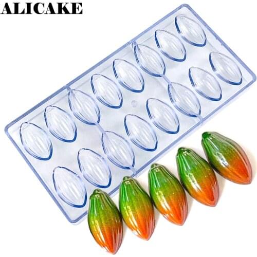 16 Holes Nut 3D polycarbonate chocolate moulds Cake Form Chocolate Bar Molds Plastic Bakery Tools