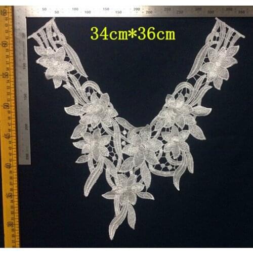 34cm*36cm polyester embroider flora motif collar applique,embroidery decoration collar,XERY-YSF0509K