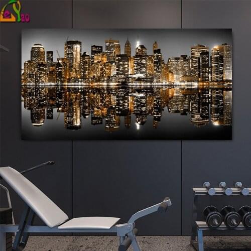 5d Diy Diamond Painting City Night Scenery Full Square Diamond Embroidery Building Landscape Rhinestone Mosaic Wall Decor