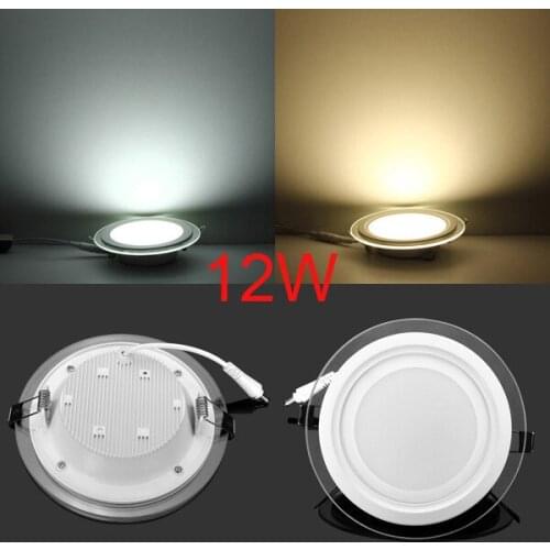 6W 9W 12W 18W Round LED Panel Light Glass meterial Energy Saving Down Lights Warm white Cold white