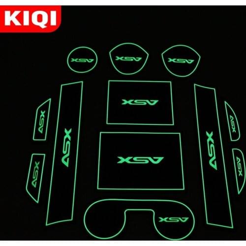 Car Door Slot Pad For Mitsubishi ASX 2012 - 2018 Car Anti Slip Mats Rubber Mat Cup Cushion Dust Mat Gate Slot Mat Accessories