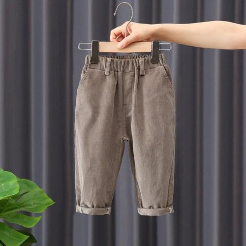Toddler Girls Pants Corduroy Pattern Pants For Girl Spring Autumn Childrens Trousers Casual Style Girls Clothing