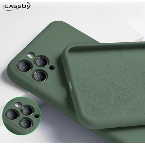 Case For iPhone 7 8 6 6s Plus 5 SE2 Original Liquid Soft Silicone Cover Candy Coque Capa For iPhone X Xs 11 12 Pro Max XR Mini