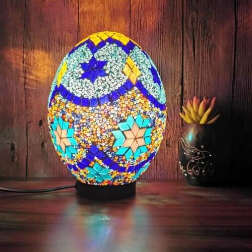 Pure manual Mosaic small sitting room cafe restaurant hotel bedroom home stay facility coloured glaze decoration lamp