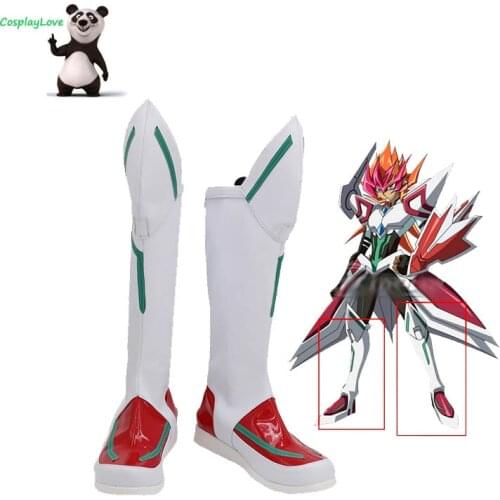 CosplayLove Yu-Gi-Oh! Yugioh Zexal Yuma Tsukumo ZEXAL II Red Cosplay Shoes Long Boots Leather Custom Made