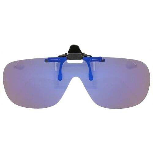 Women Polarized Clip On Sunglasses Men Square Flip Up Driving Fishing Sunglasses Clips UV Protection Lenses Lightweight Blue
