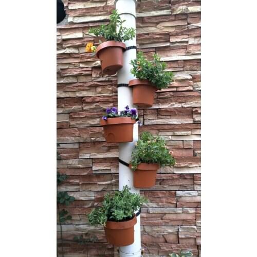 Tubs Drain Pipe Garden Planters 3pcs/lot Terracotta Effect DRAIN PIPE FLOWER PLANT POTS Tubs Drain Pipe Garden Planters