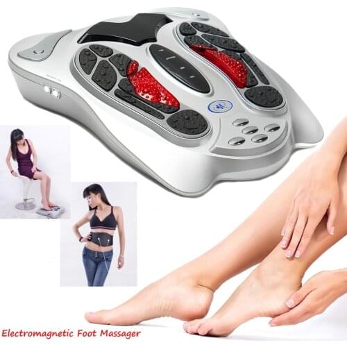 Electric Foot Massager Machine Heat Far Infrared Acupuncture Shiatsu Feet Massage Blood Circulation Device Body Physical Therapy