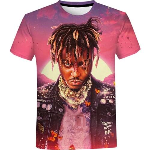 Juice Wrld 3D Hip Hop Singer Rapper Rock Printed T Shirt Harajuku Streetwear Breathable High Quality T-shirt Casual Tee Tops