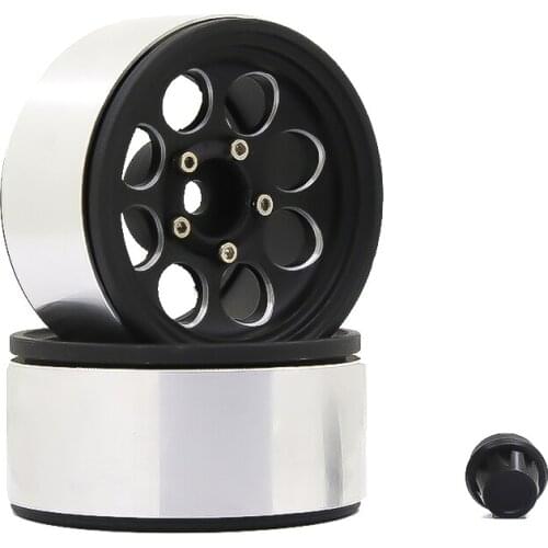 Metal Alloy 1.9 Beadlock Wheel Rims 4pcs for 1/10 RC Crawler Axial SCX10 90046 AXI03007 Traxxas TRX-4