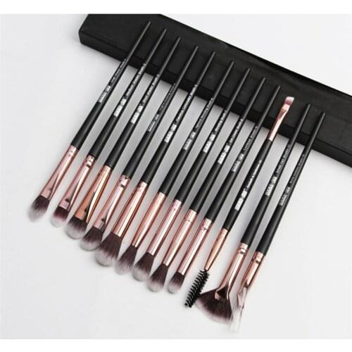 MAANGE 12pcs Pro Makeup Brushes Set Powder Eye Shadow Eyeliner Eyebrow Brushes For Make up Portable Eye Brush Set Cosmetic 30