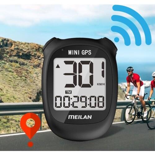 MEILAN M3 Mini GPS Bike Computer,GPS Speedometer, Wireless Cycling Computer Bike Odometer Waterproof Road Bicycle Accessories