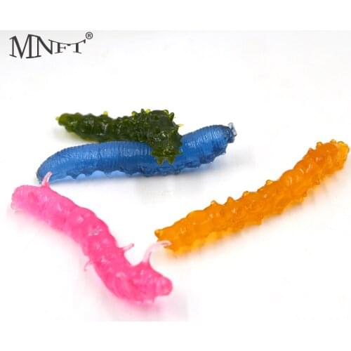 MNFT 12pcs 75mm 4g Larva Soft Lures TPR Fishing Lure Carp Fishing Bait Artificial Multiple Colour Soft Worm
