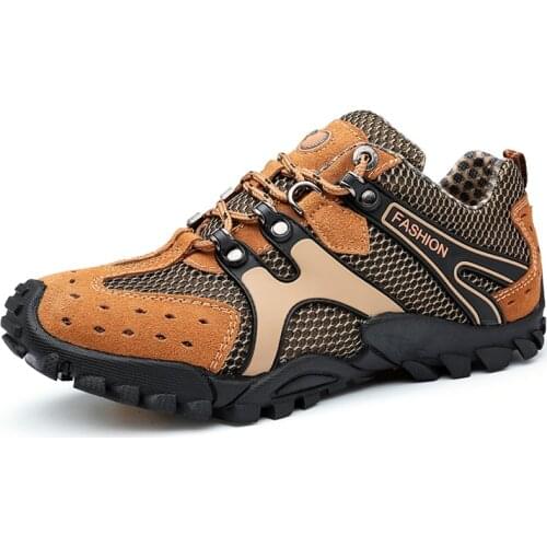 Men Hiking Shoes High Quality Sneakers Mesh Trekking Mountain Breathable Climbing Athletic Outdoor Sport Zapatillas Hombre