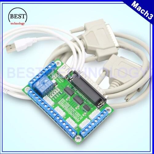 New Design Mach3 5Axis CNC breakout board controller for CNC Router Machine cnc interface adapter board
