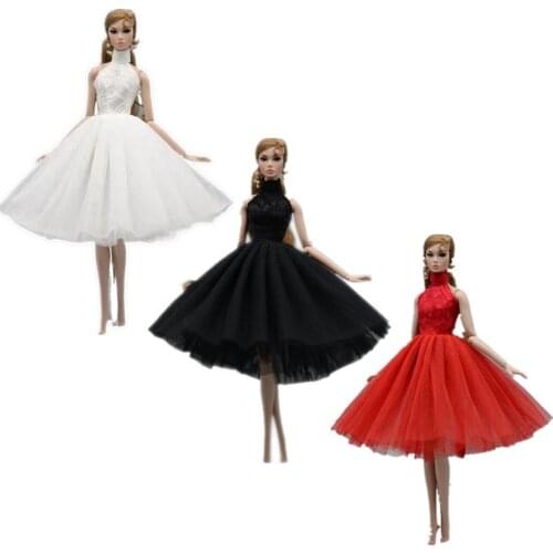 1/6 BJD Clothes Elegant High Neck Princess Lace Dresses Party Gown for Barbie Doll Clothes Dancing Vestido 11.5" Dolls Accessory