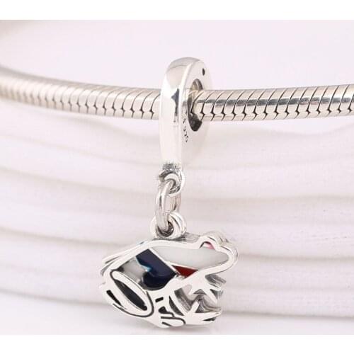 S925 DIY Jewelry Mixed Enamel Flag Frog Dangle Charm fit Lady Bracelet Bangle