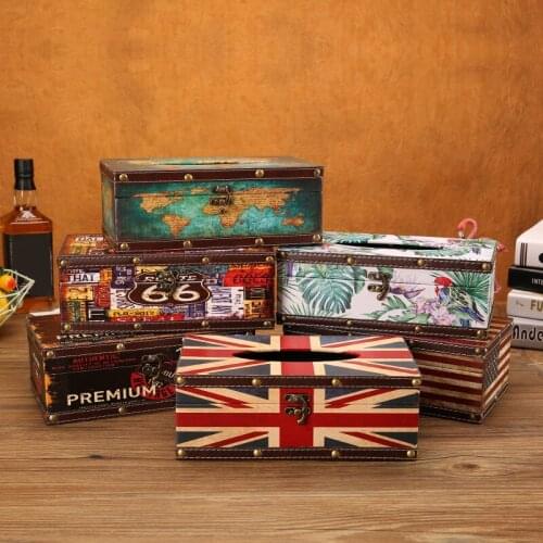 European style removeble tissue box household vintage paper towel box living dining room northern Europe napkin paper holder