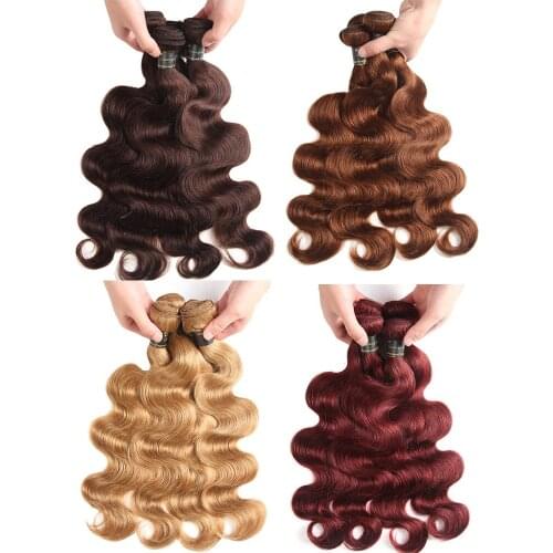SIYUSI Colored 2 4 27 99J 30 Brazilian Human Body Wave Hair Bundles 100% Remy Hair Weave Bundles bodywave Hair Extensions