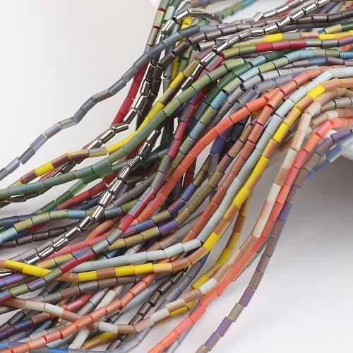 2x4MM GLASS BEADS SMALL BEADS COATED BEADS MAKING FOR JEWELRY DIY BEADS