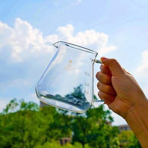 TIMEMORE Glass Coffee Server Glass Coffee Sharing Pot Coffee Pot A Water Level Display Mark 360ml / 600ml