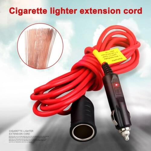 2019 250V 15A Heavy Duty Extension Cord with Cigarette Lighter Plug Socket for Cars CSL88