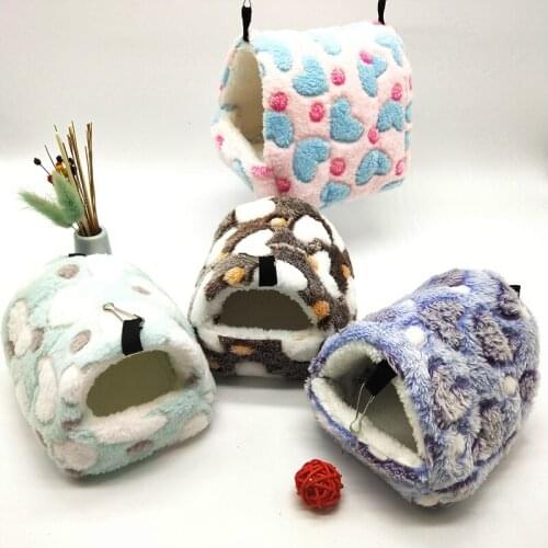 Pet Warm Nest Flannel Hamster Birds Pig Sleeping Bag Small Animals Supplies Winter Warm Comfortable Pet Cotton Nest