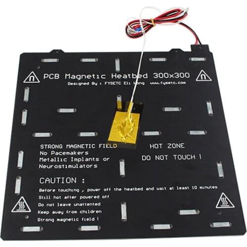 Fine Wire 24V Magnetic Magnetic Heatbed Heated Bed Board 300*300mm for CR10 CR10S Wanhao FDM Desktop 9 3D printer Fittings
