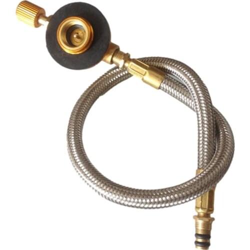 Outdoor Cooking Gas Fuel Valve Extension Tube Pipe Camping Stove Gas Pipe Valve Refill Fuel Connector Camping Kitchenware Tools