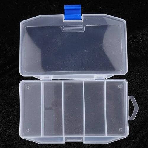 5 Compartments Boxes Suits for Fishing Lures Hooks Accessories & Small Jewelries/Buttons Waterproof Plastic Storage Cases