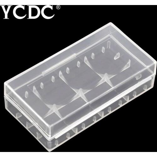 YCDC 2pcs 18650 Storage Box lithium Battery For Rechargeable Batteries Hard Bag Cover Cells Hard Plastic Case Accumulator