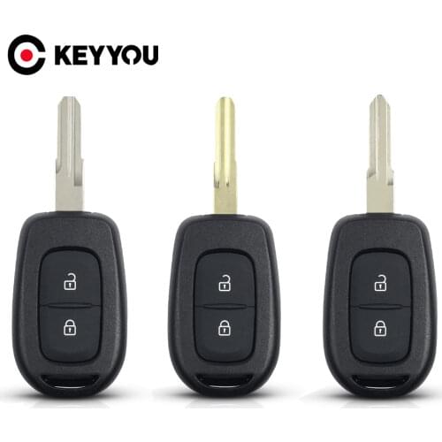 KEYYOU 2 Button Replacement Car Key Cover Case For Renault Sandero Dacia Logan Lodgy Dokker Duster 2016 3 Different Uncut Blade
