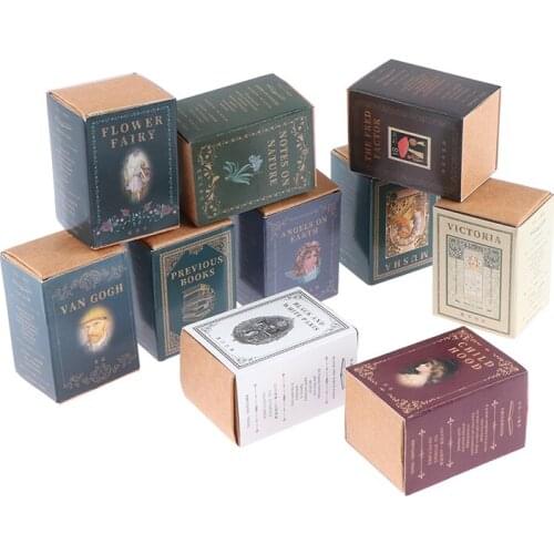 100pcs/box Vintage Story Kraft Paper Scrapbooking/Card Making/Journaling Project DIY Diary Decoration Cards
