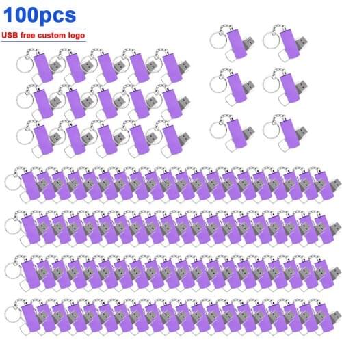 100pcs/lot Metal Usb + Custom Logo Flash Drive Pendrive 4gb 8gb 16gb 32gb 64gb USB 2.0 Memory Stick for Photography Wedding Gift