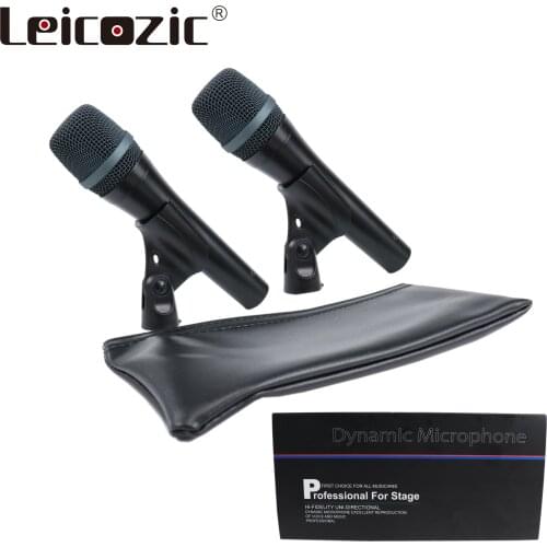 Leicozic 2PCS Professional Dynamic Super Cardioid Vocal Microphone Wire Mic e945s Handheld Microfone Microfon Recording
