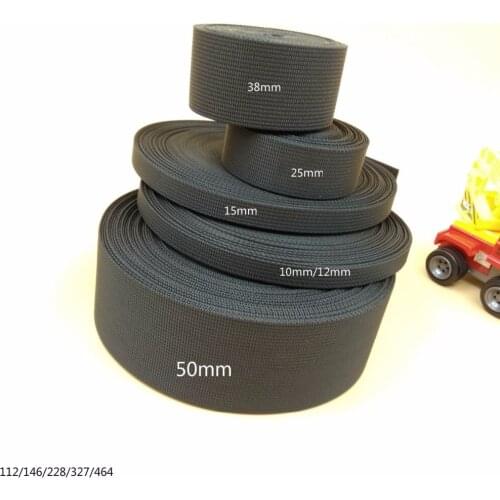 Black Nylon Webbing Straps 10/12/15/25/38/50mm Width Ribbon Tape 5 Yards For DIY Craft Bags Handmade Sewing Accessories