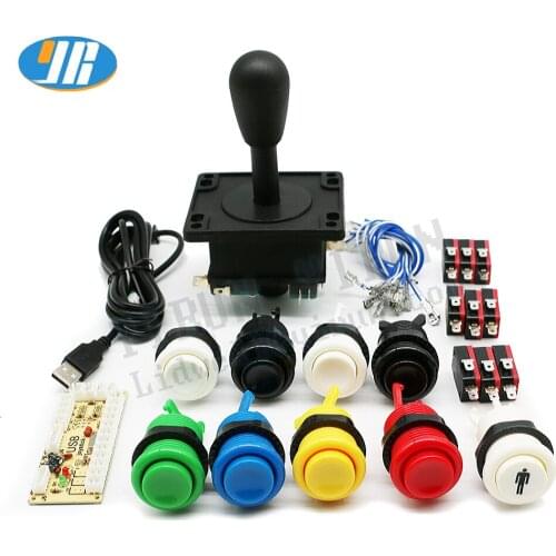 HAPP Style Arcade Kit JAAMA MAME DIY Cabinet Raspberry Pi USB Encoder Durable 4/8 Way Joystick Push Button