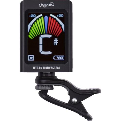 Cherub Tuner Digital Auto-on Tuner Clip Type Tuner 1.7-inch VA LCD Display Apply for the experience beginner Guitar Ukulele Bass