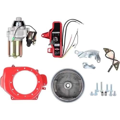 2KW ELECTRIC START KITS FOR HONDA GX160 GX200 etc. 3KW GENERATOR HOUSING STARTER MOTOR FLYWHEEL CHARGE COIL SWITCH DIY REFITTING