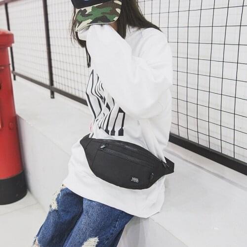 Korean board 2020 checkerboard lattice bag Harajuku port style street shot diagonal women couple waist bag chest bag