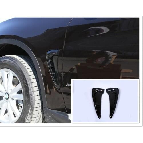 For BMW X5 X5M F15 F85 2014-2018 X5M LOGO Side Wing Fender Air Guide Vents Trim