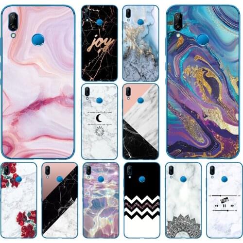 286DD Marble Stone Soft Silicone Cover for Huawei P9 P10 P20 P30 Lite mate 10 20 PRO lite p smart 2019 case