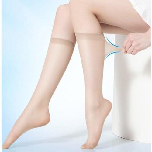 НоскиSexy Stockings Transparent Silk Thin Summer Stockings Female Ladies Over Knee Socks for Women