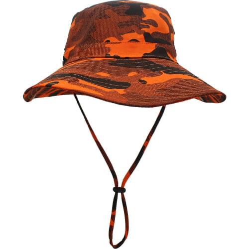Outfly Foldable Camouflage Beach Hat Outdoor Sun protection UV Protection Wide Brim Bucket Hat Cowboy Hat Fishermans Hat