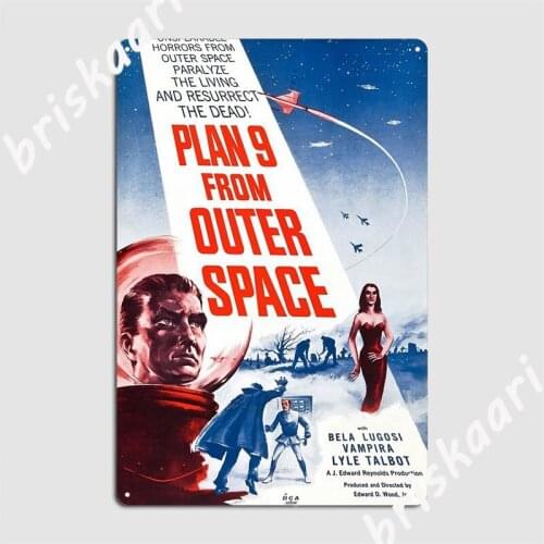 Plan 9 From Outer Space Metal Signs Club Club Bar Funny Plaques Tin sign Posters