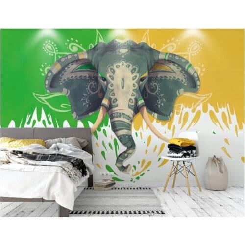 Custom photo 3d wallpaper Color hand painted elephant children room background home decor 3d wall murals wallpaper for walls 3 d