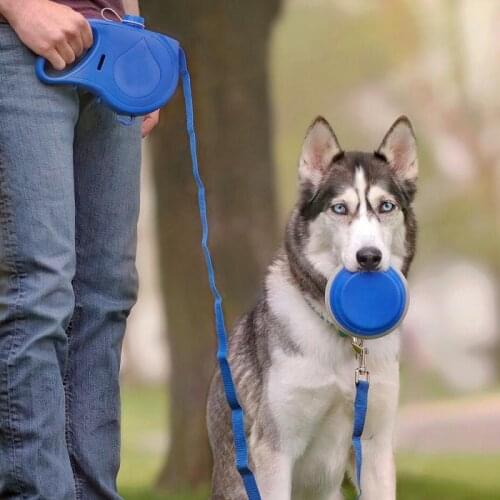 Multifunction Pet Dog Leash with Built-in Water Bottle Bowl Waste Bag Dispenser Breathable Pet Dog Supplies Make