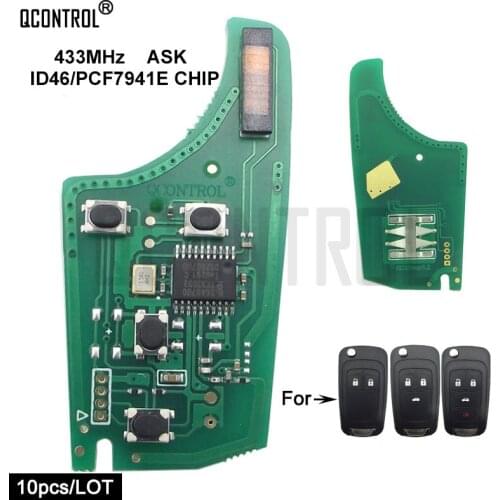 QCONTROL Car Remote Key Electronic Circuit Board for Opel/Vauxhall 433MHz for Astra J Corsa E Insignia Zafira C 2009-2016
