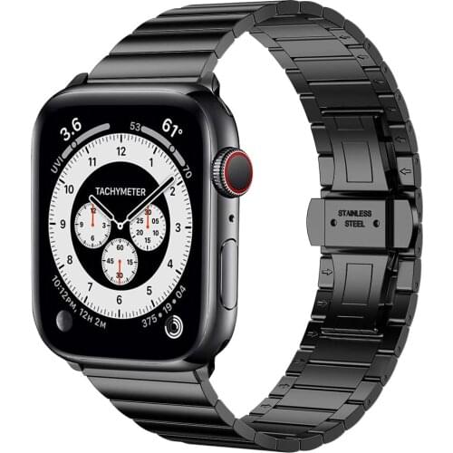 For apple watch se 44mm 40mm band Stainless Steel strap iwatch 6 5 4 3 42mm 38mm bands for apple watch bracelet women men correa